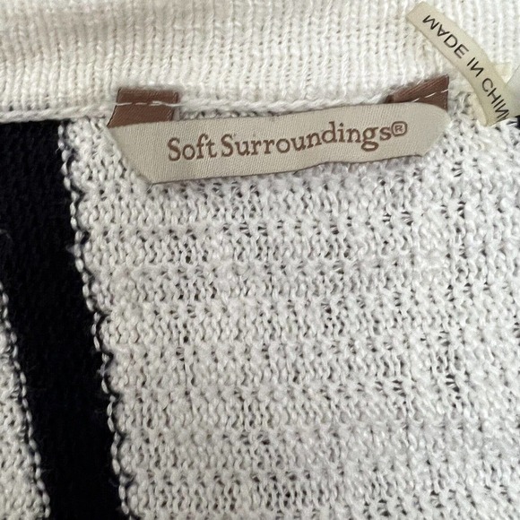 Soft Surroundings Womens Sweater Sz XL Knit Striped Venice Sweater Rayon Dolman - Picture 4 of 8